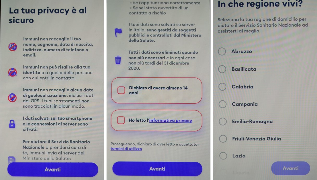 Immuni app