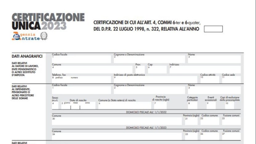 Certificazione unica 2023: come scaricarla dal sito