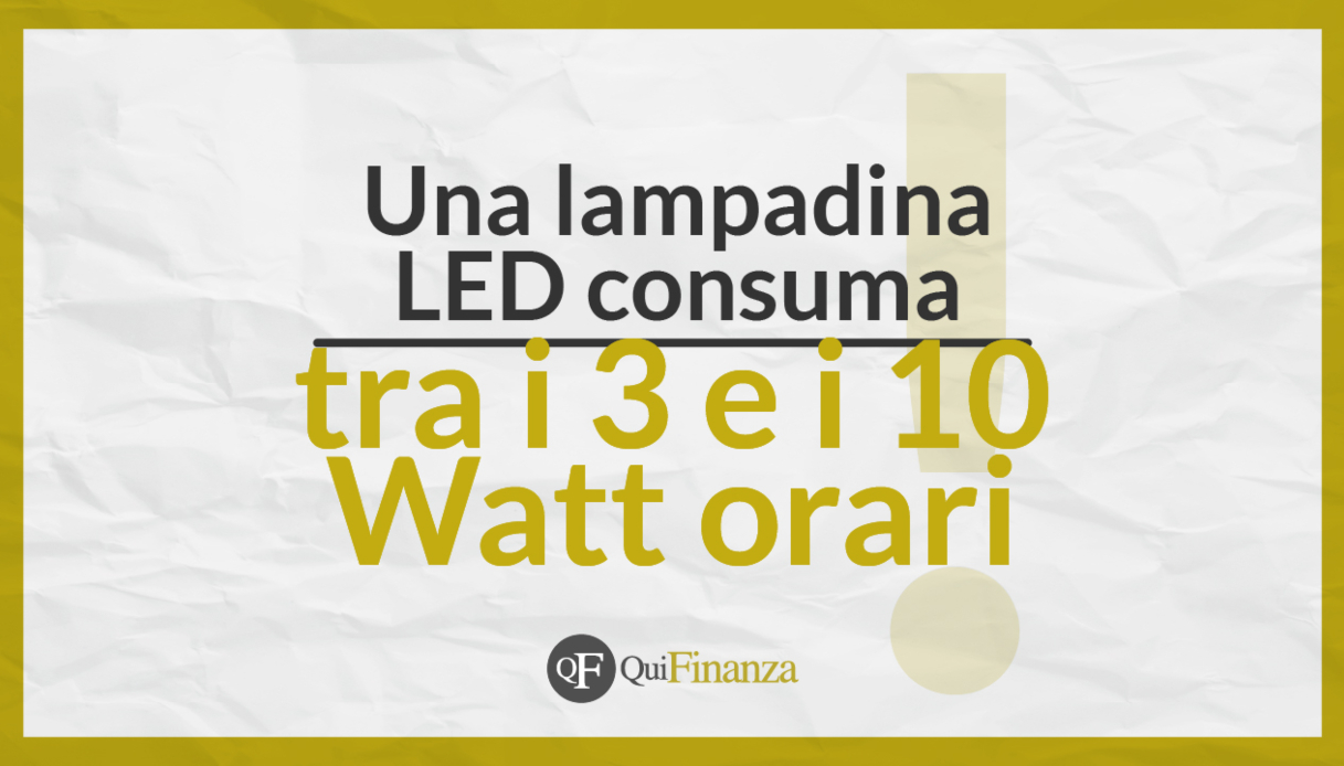 consumo lampadina LED