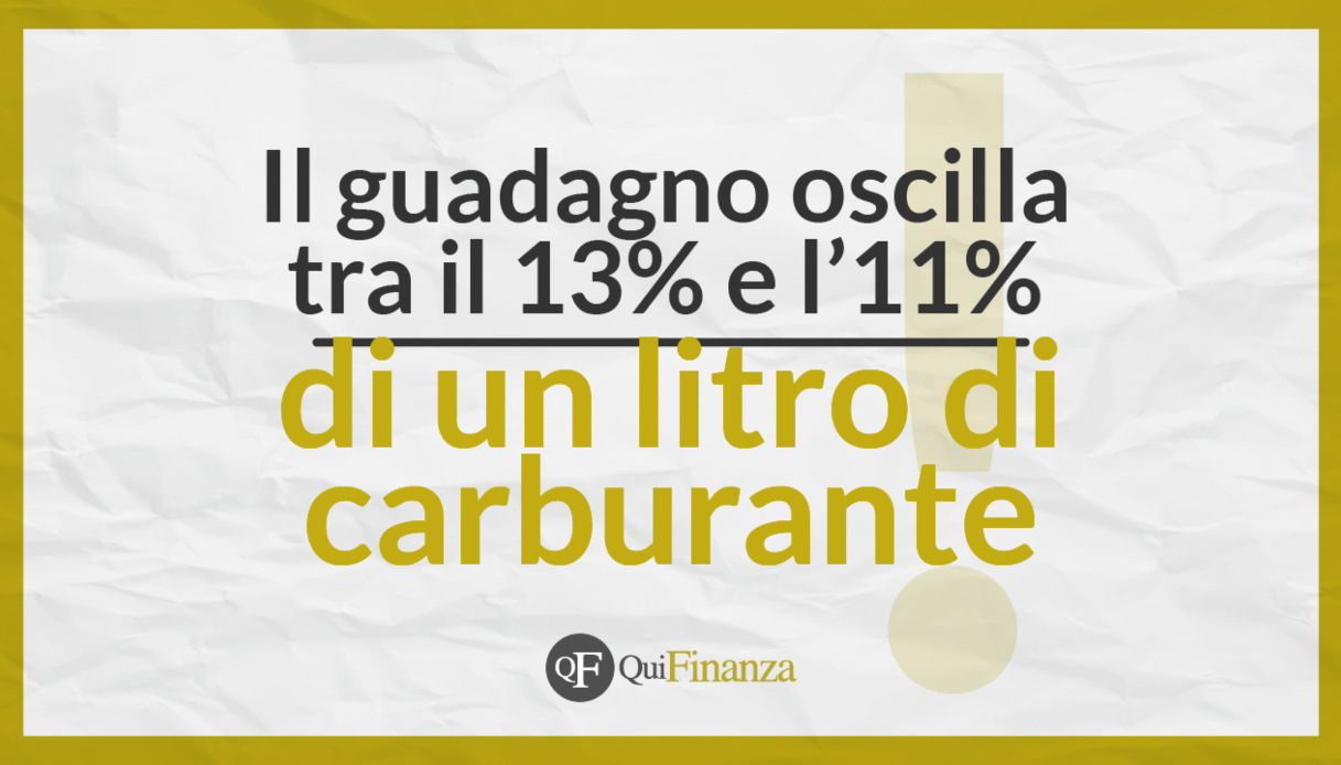 guadagno benzinaio litro carburante