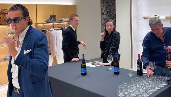 Degustazione di vini da Tod's, Via MonteNapoleone