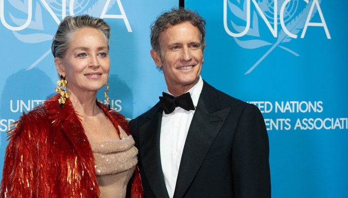 Sharon Stone e Alessandro Benetton, New York.