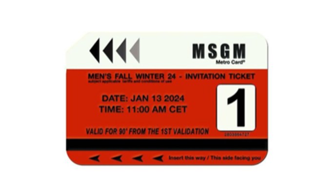 Invito AW24 Msgm.