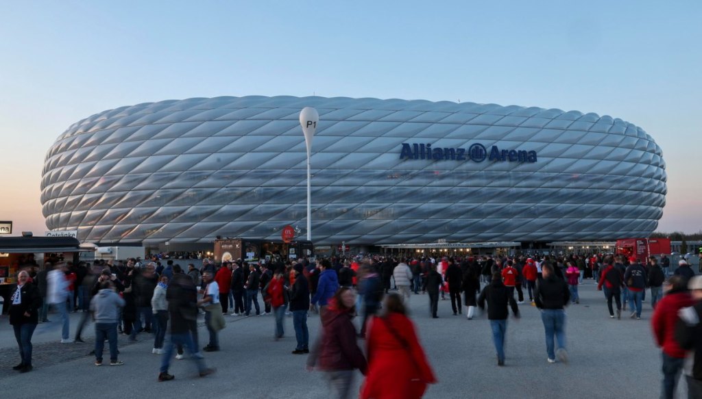 L'Allianz Arena di Monaco di Baviera, stadio della finale di Champions League tra Inter e Psg
