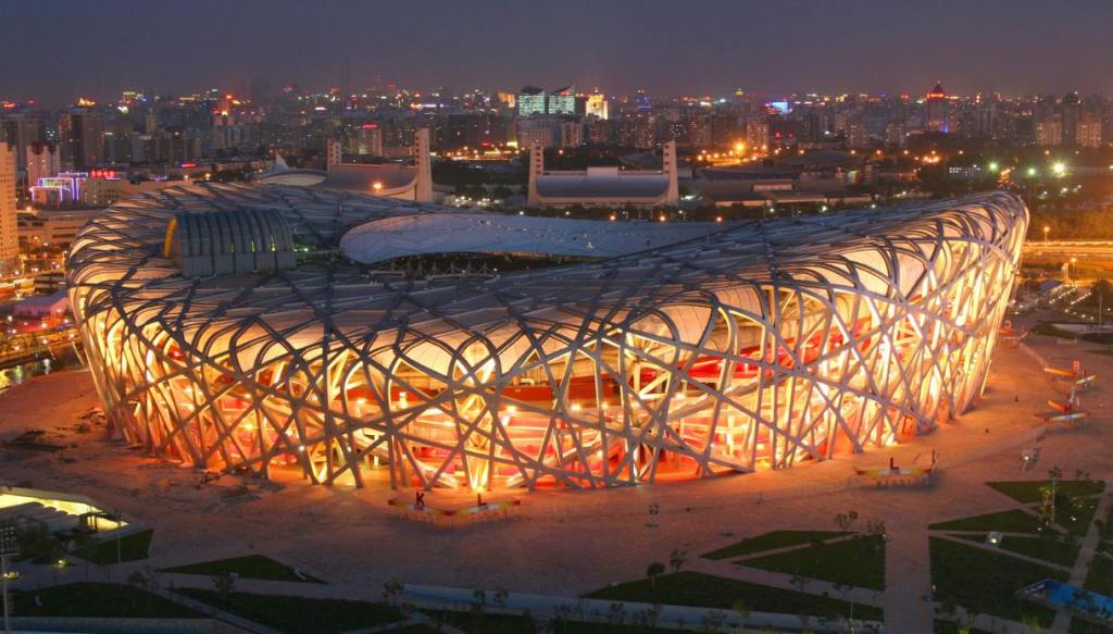 Lo stadio nazionale di Pechino, inaugurato in occasione delle Olimpiadi del 2008