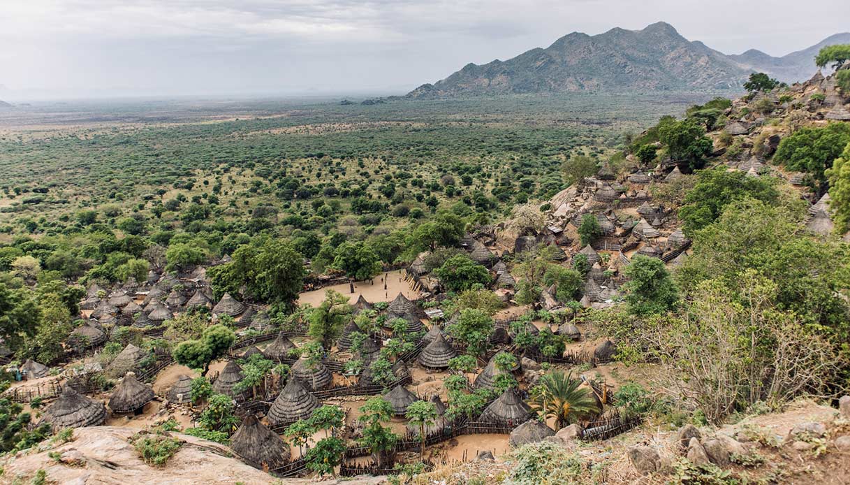 Un meraviglioso panorama del Sudan del Sud